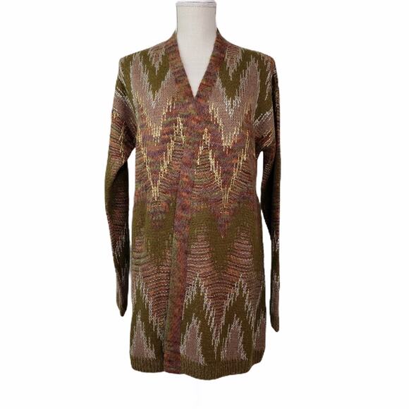 Lucky Brand Womens Medium Fancy Wool Blend Open Cardigan NEW - Picture 3 of 10